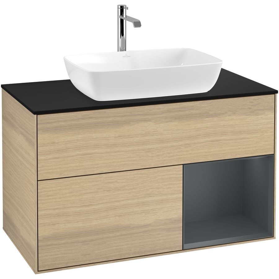 Wastafelonderkast Finion 1000x603x501mm Oak Veneer G782HGPC