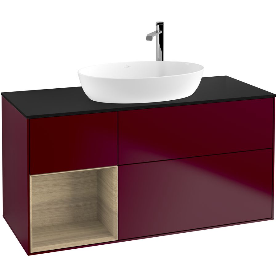 Wastafelonderkast Finion 1200x603x501mm Peony Matt Lacquer G942PCHB