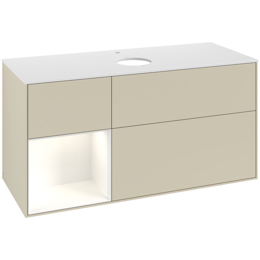 Wastafelonderkast Finion 1200x603x501mm S.Grey Matt Lacquer F821GFHJ