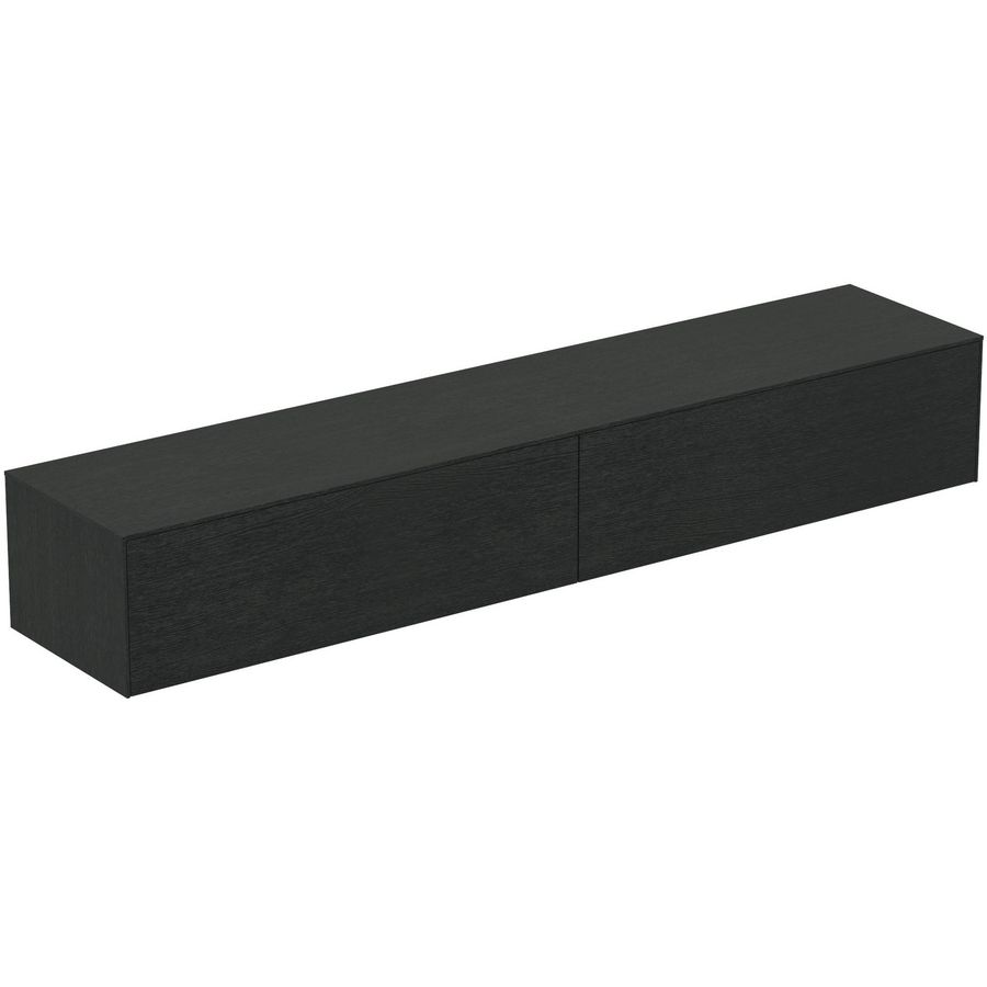 Conca wastafelmeubel 240x50x37cm 2 laden afdekblad zonder uitsnijding smoked oak