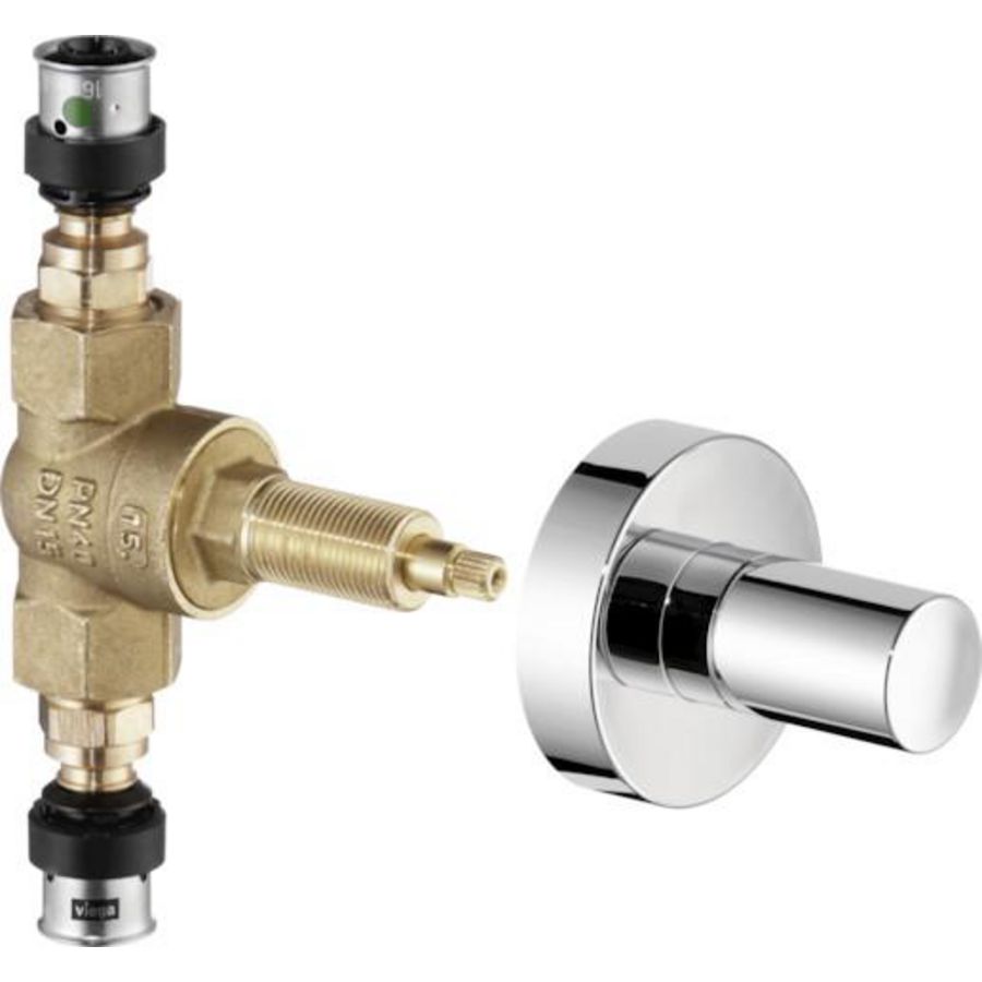 Kogelkraan 20 messing/blank