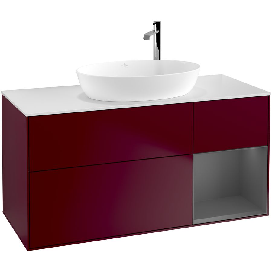 Wastafelonderkast Finion 1200x603x501mm Peony Matt Lacquer G951GKHB