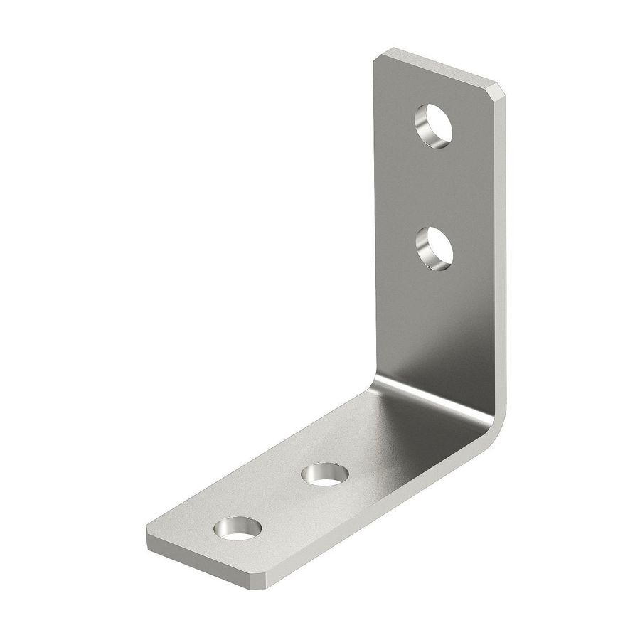 Verbindingshoek 90gr met 4 gaten 104x104x40x4 rvs A2 VVE=10