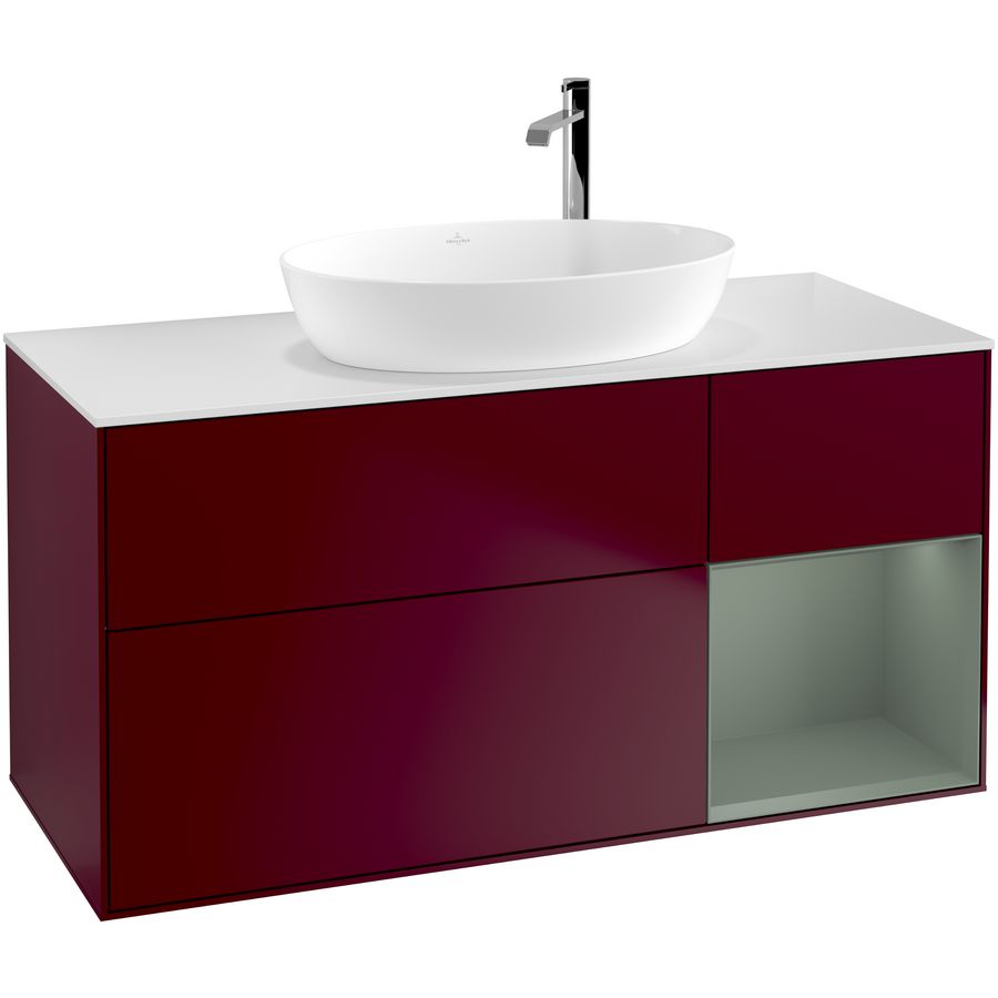 Wastafelonderkast Finion 1200x603x501mm Peony Matt Lacquer G951GMHB