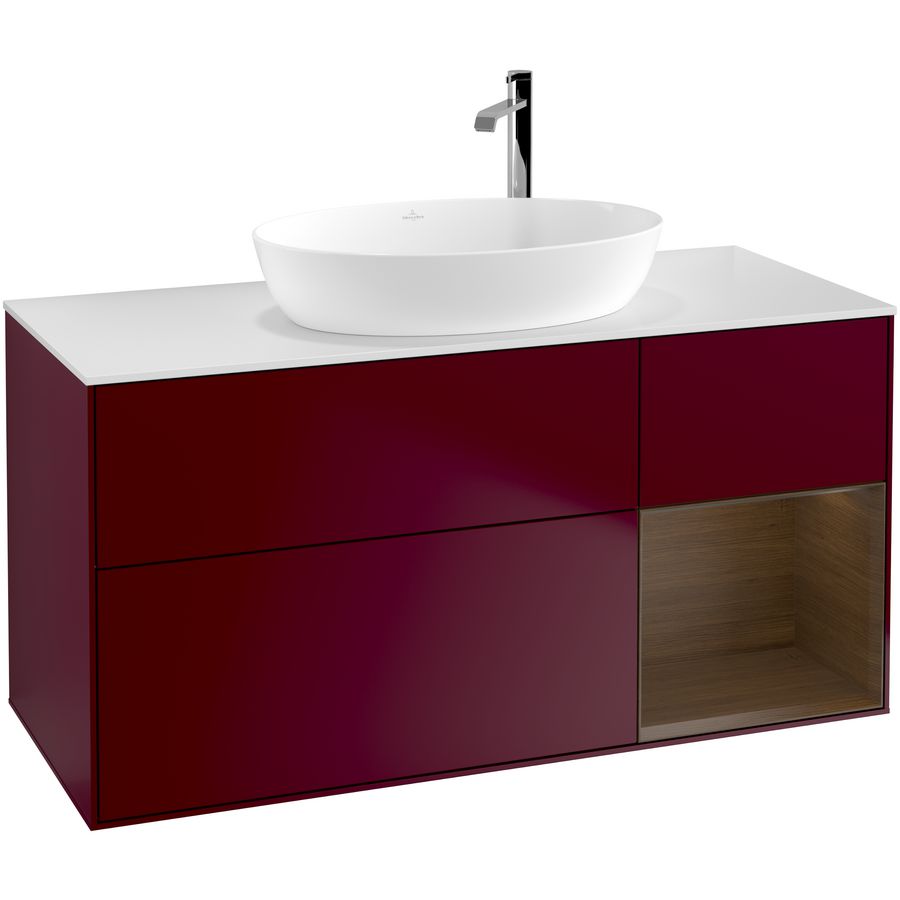 Wastafelonderkast Finion 1200x603x501mm Peony Matt Lacquer G951GNHB
