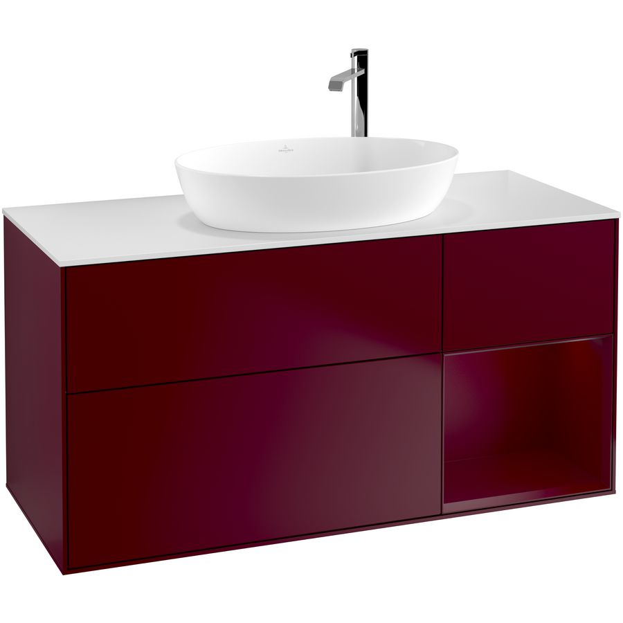 Wastafelonderkast Finion 1200x603x501mm Peony Matt Lacquer G951HBHB