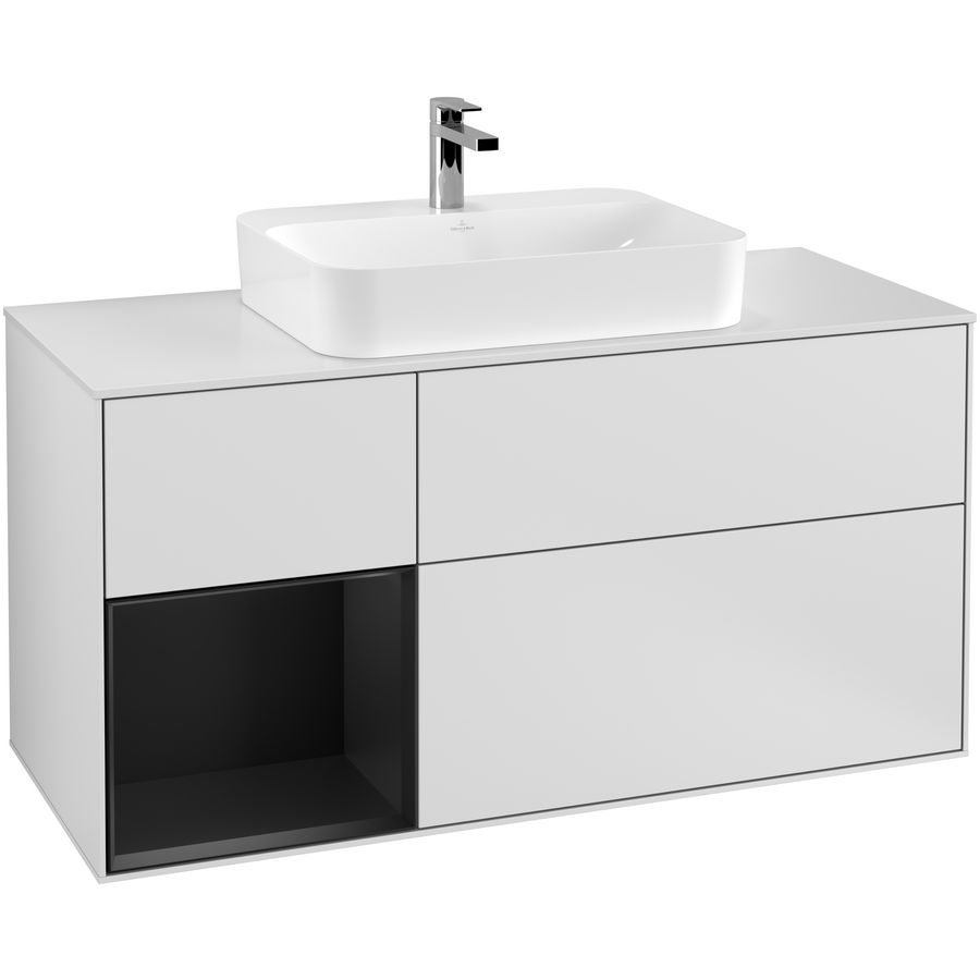 Wastafelonderkast Finion 1200x603x501mm White Matt Lacquer G411PDMT