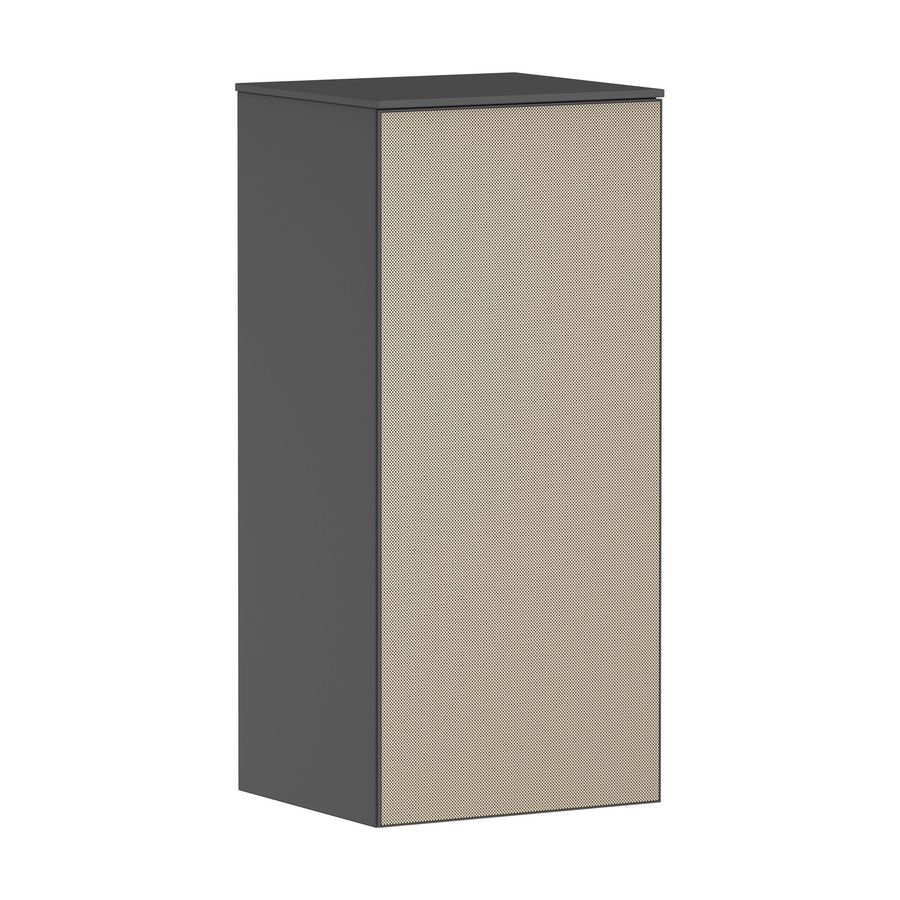 Half Hoge kast Slate Matt Grey / front patterned bronze 400/360, scharnieren rechts Xevolos E