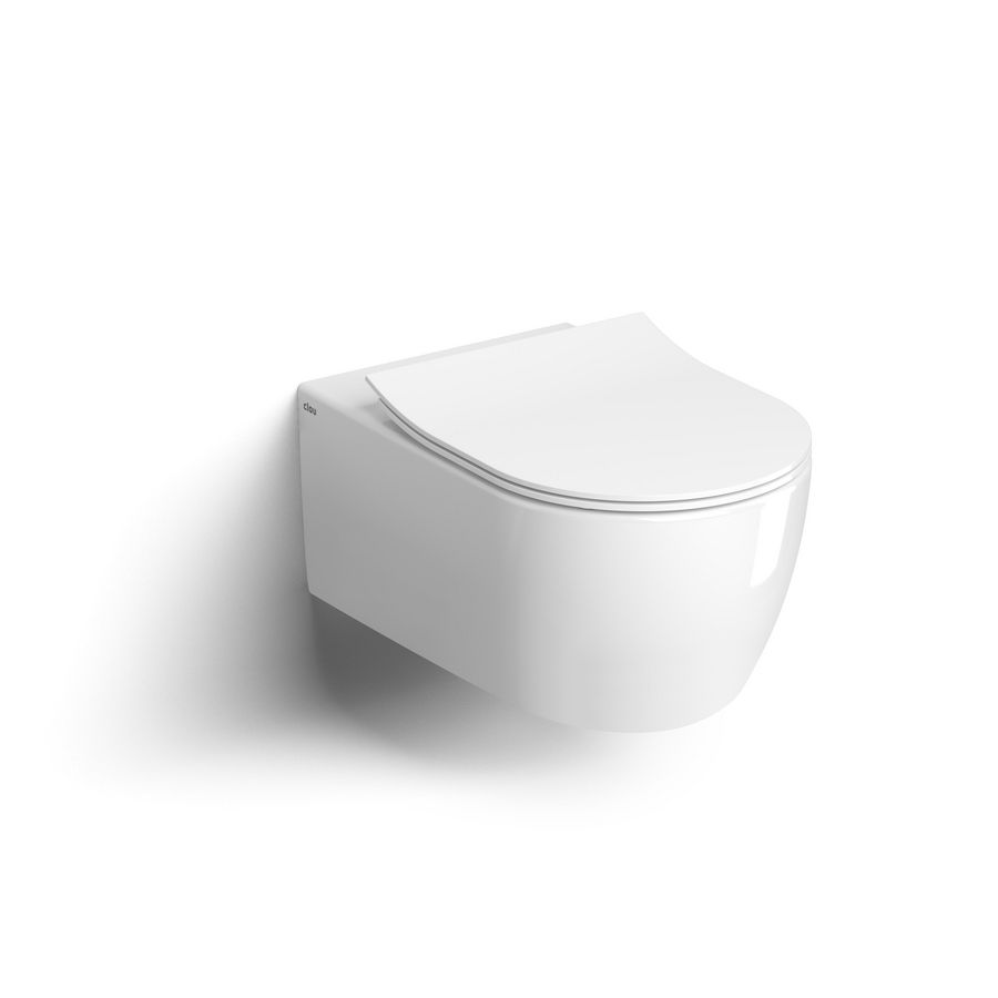 Wandcloset combipack NEW HAMMOCK randloos 540mm glans wit incl. dunne zitting softclose