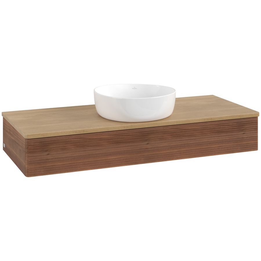 Wastafelonderkast Antao 1200x190x500mm Warm Walnut K10111HM