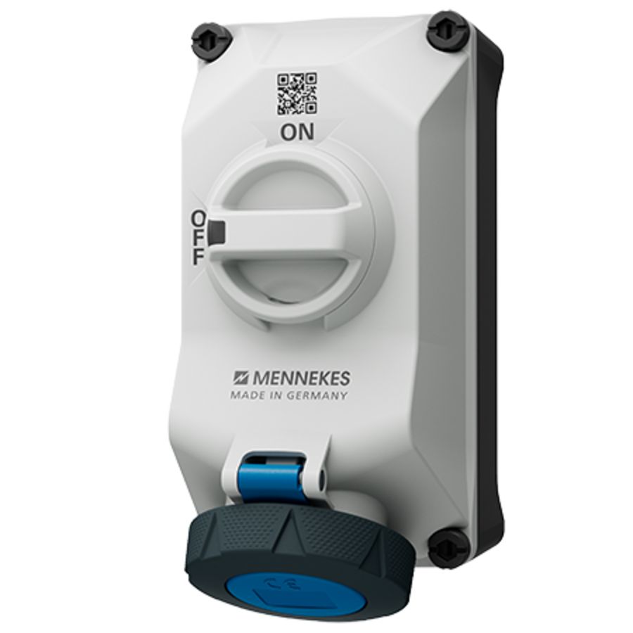 Wandcontactdoos 32A 3-polig  6H 230V IP67 DUO