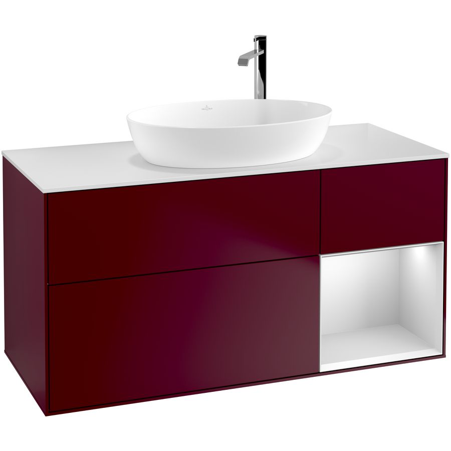 Wastafelonderkast Finion 1200x603x501mm Peony Matt Lacquer G951MTHB