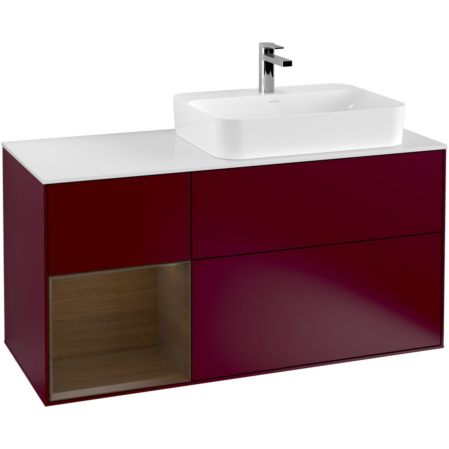 Wastafelonderkast Finion 1200x603x501mm Peony Matt Lacquer G391GNHB