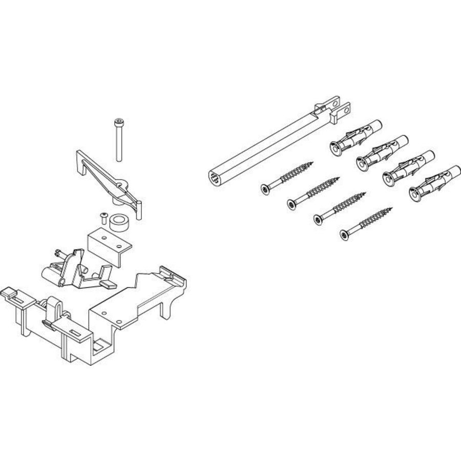 Zakje bevestigingsmiddelen tbv bedieningspaneel Vandalissimo