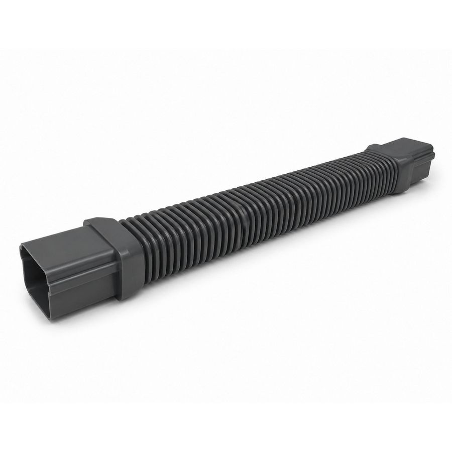Flexibel leidingstuk 90X65mm antraciet grijs PVC RAL7016