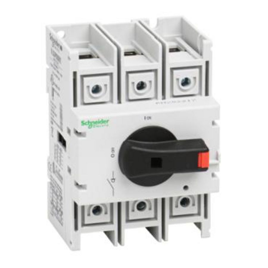 Body switch disconnector 3 poles 80 A on DIN rail TeSys VLS