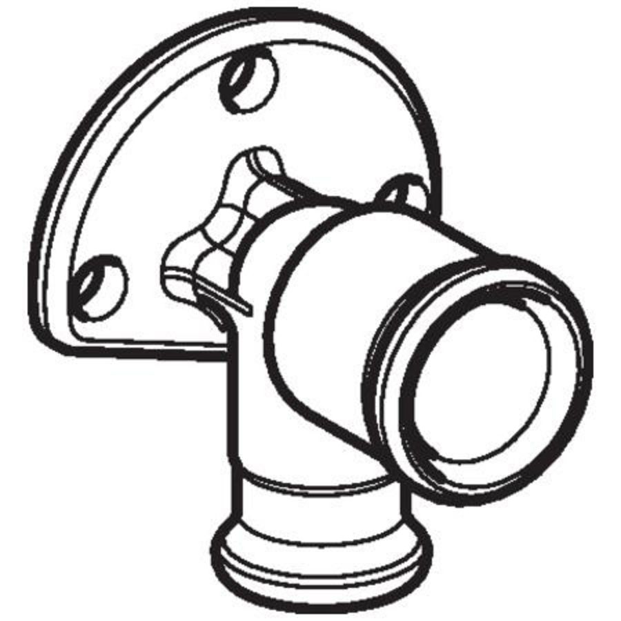 Enkele muurplaat MAPRESS koper (brons) L=52mm 15x1/2"bn.