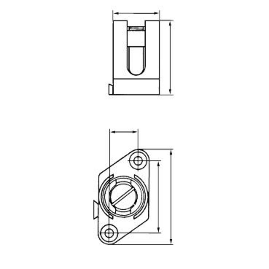 Veiligheidsklemmen doorsnede 1x4mm2 VVE=20