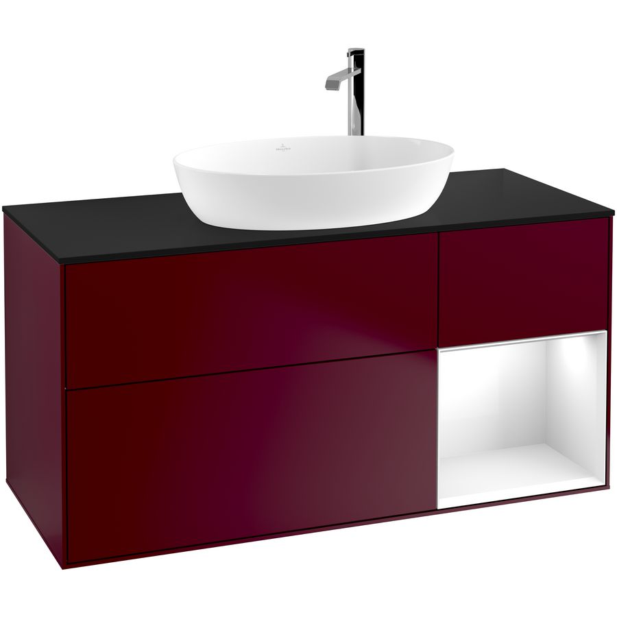 Wastafelonderkast Finion 1200x603x501mm Peony Matt Lacquer G952GFHB
