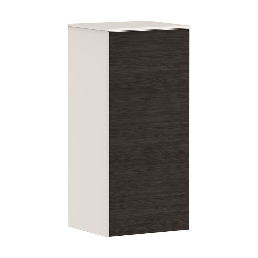 Half Hoge kast Sand Matt beige / front dark oak 400/360, scharnieren rechts Xevolos E