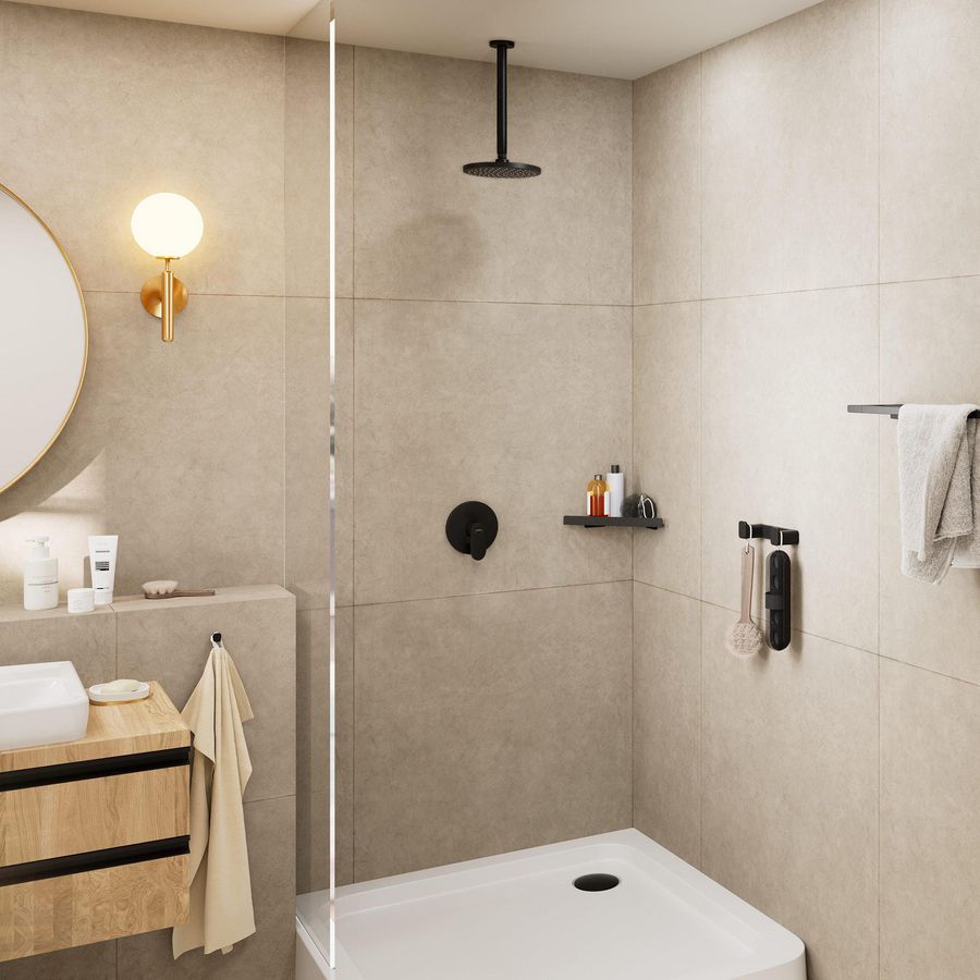 Vernis Blend plafond aansluiting 300mm mat zwart