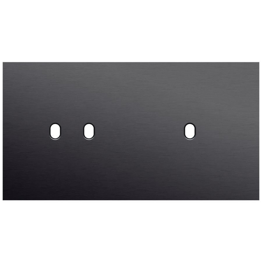 Tweevoudige afdekpl. horizontaal 71mm centerafstand een twee