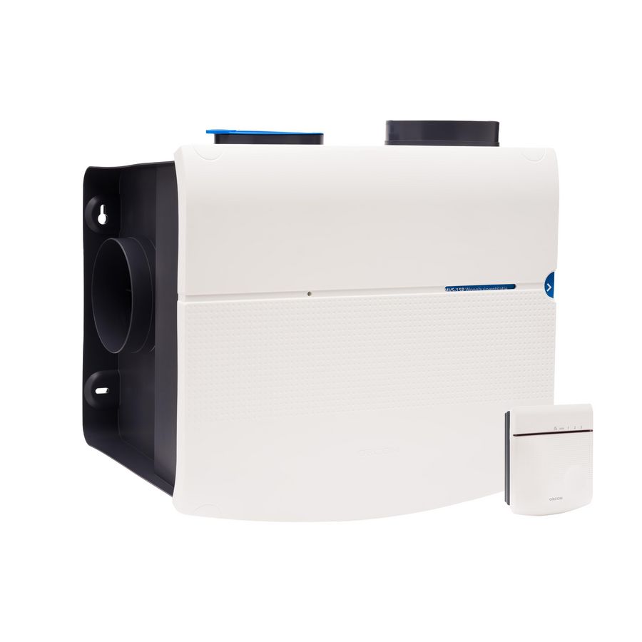 Woonhuisventilator met vochtsensor MVS-15RH CO2B randaarde stekker incl. CO2 bediening