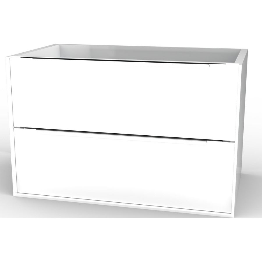 Wastafelonderkast CASSINO 80cm 2x la wit hoogglans.