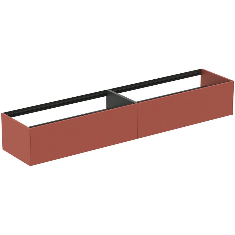 Conca wastafelmeubel 240x50x37cm 2 laden zonder afdekblad matt sunset