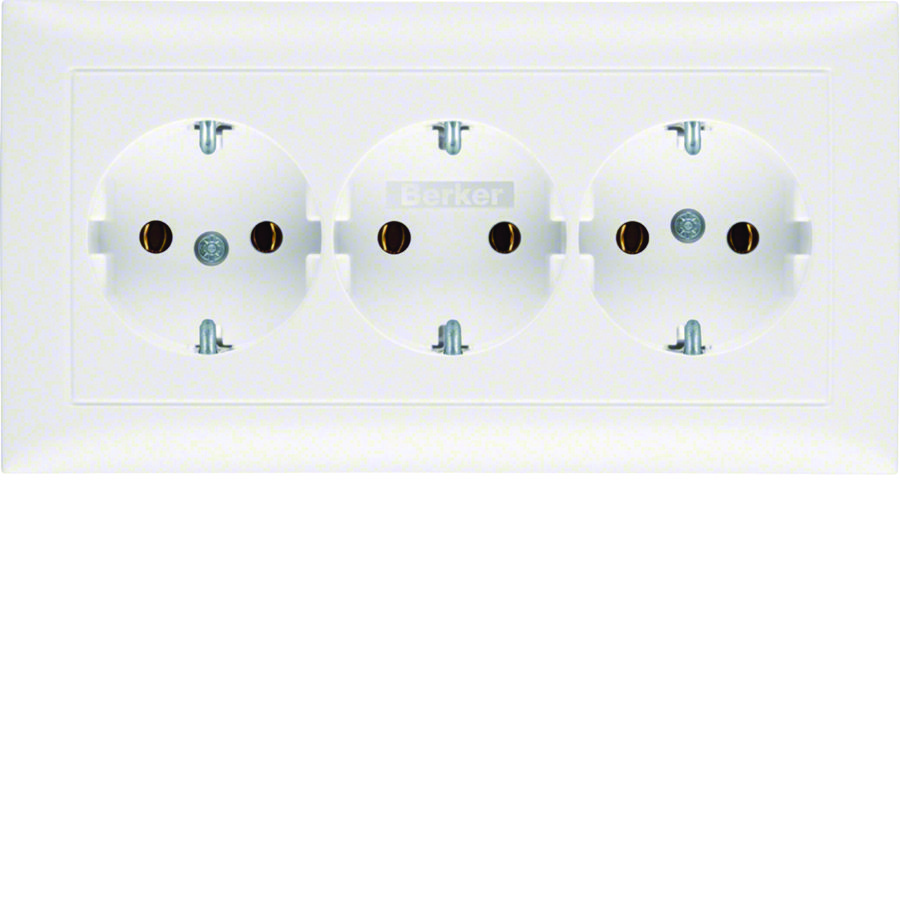 Wandcontactdoos RA 3-voudig volle afdekpl berker S.1/B.3/B.7 mat