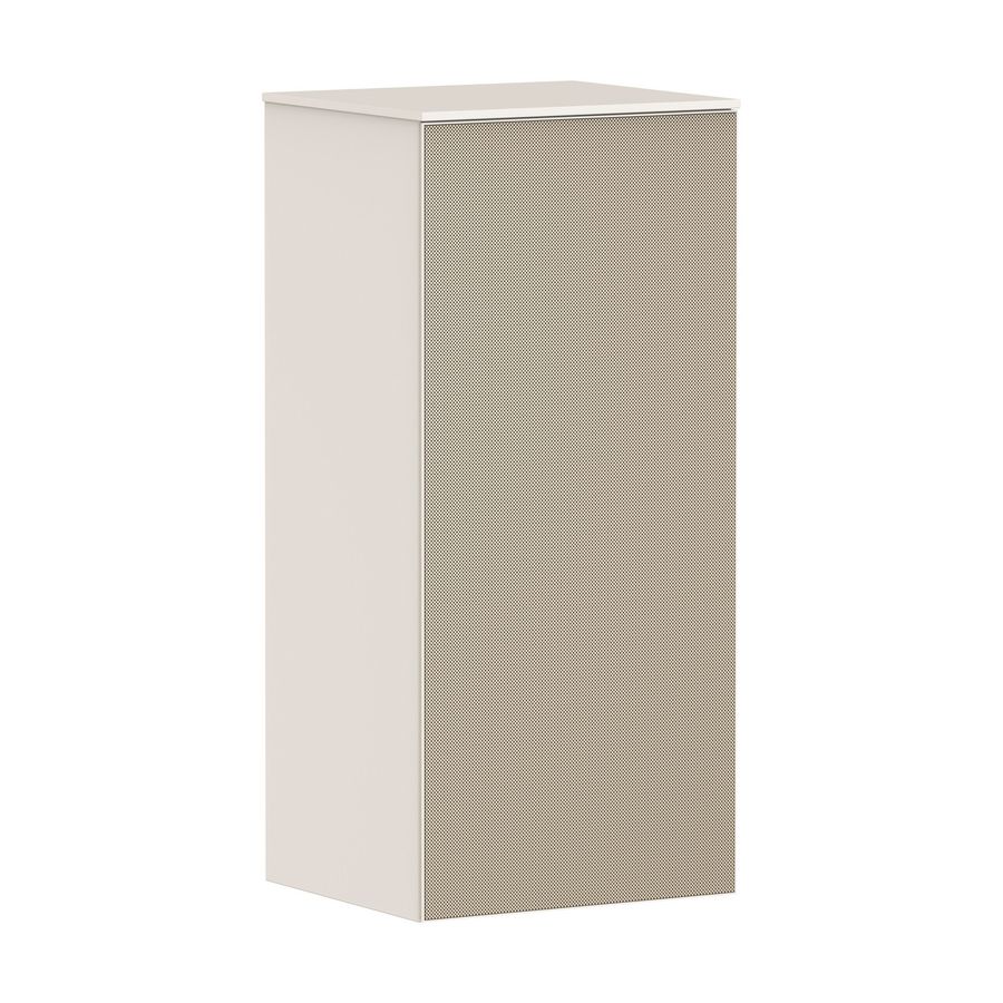 Half Hoge kast Sand Matt beige / front patterned bronze 400/360, scharnieren rechts Xevolos E