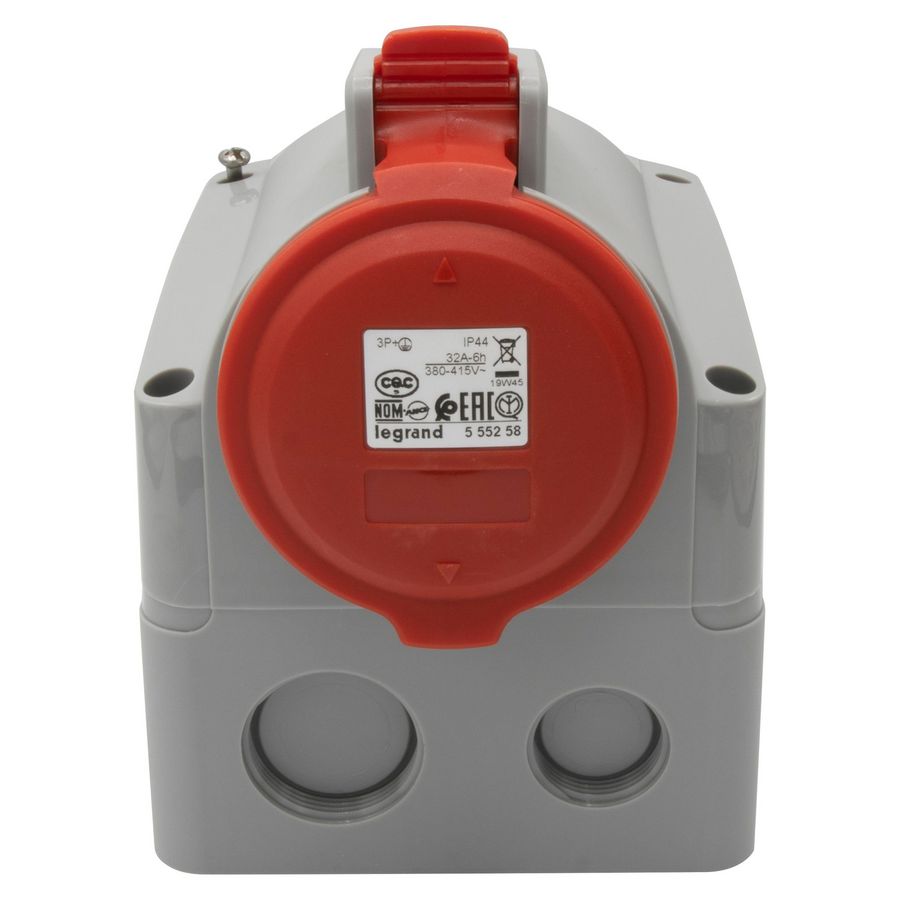 Opbouw wandcontactdoos 400V 32A 4-polig IP44 P17