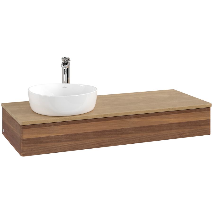 Wastafelonderkast Antao 1200x190x500mm Warm Walnut K11051HM