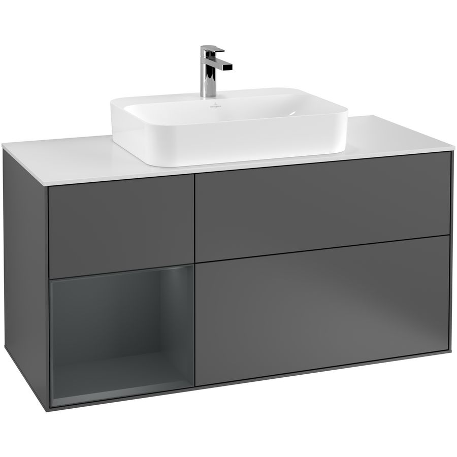 Wastafelonderkast Finion 1200x603x501mm Antr. Matt Lacquer G411HGGK