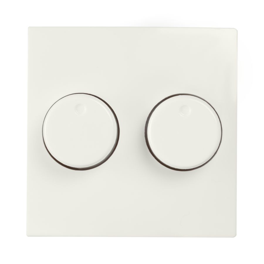 Centraalplaat Dimmerknop Duo E1 Mat Alpin Wit VVE=20