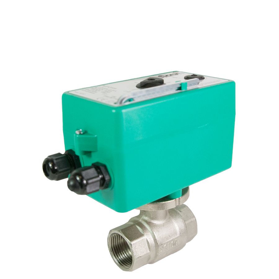 Motorkogelkraan 1" 2-weg 24vac 1 hulpcont.