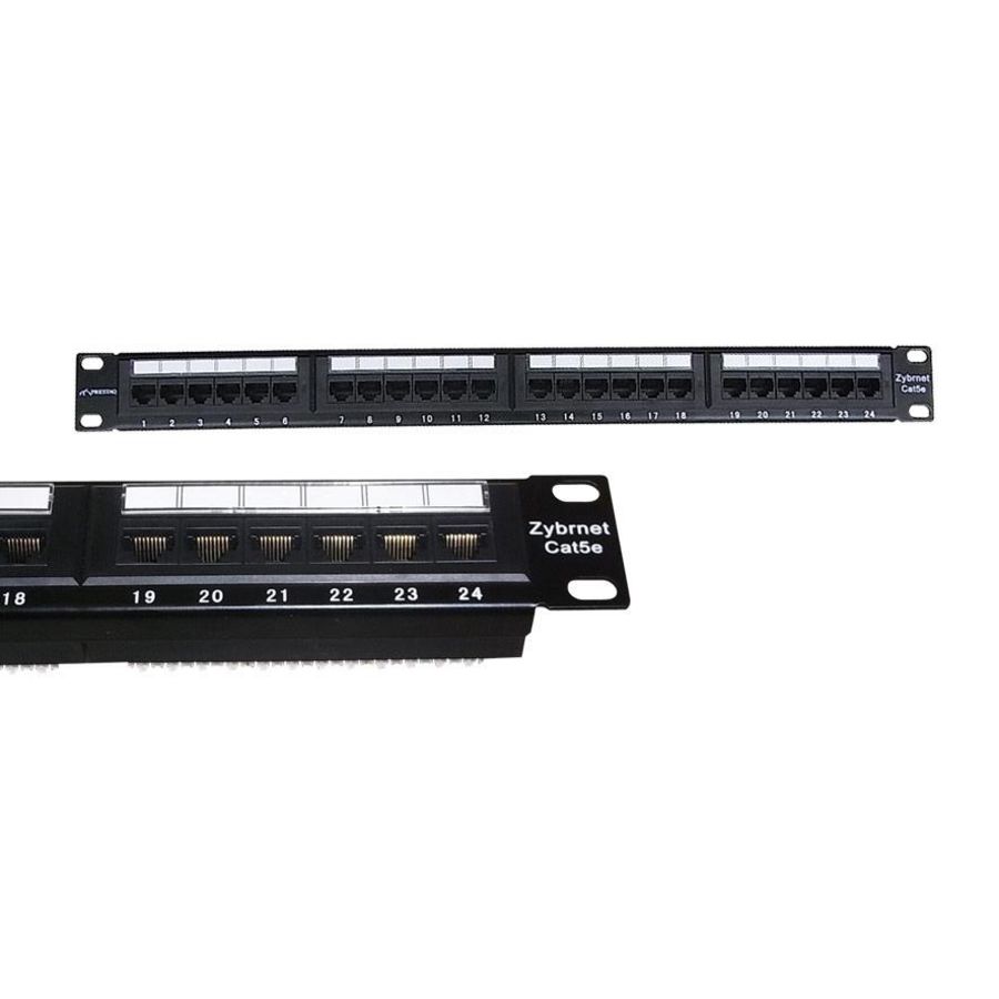 Patch paneel Unshielded Category 5e 24-voudig 1HE zwart