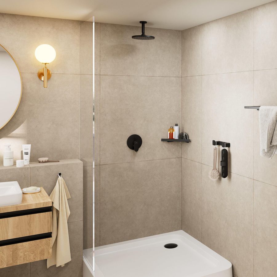 Vernis Blend plafond aansluiting 100mm mat zwart