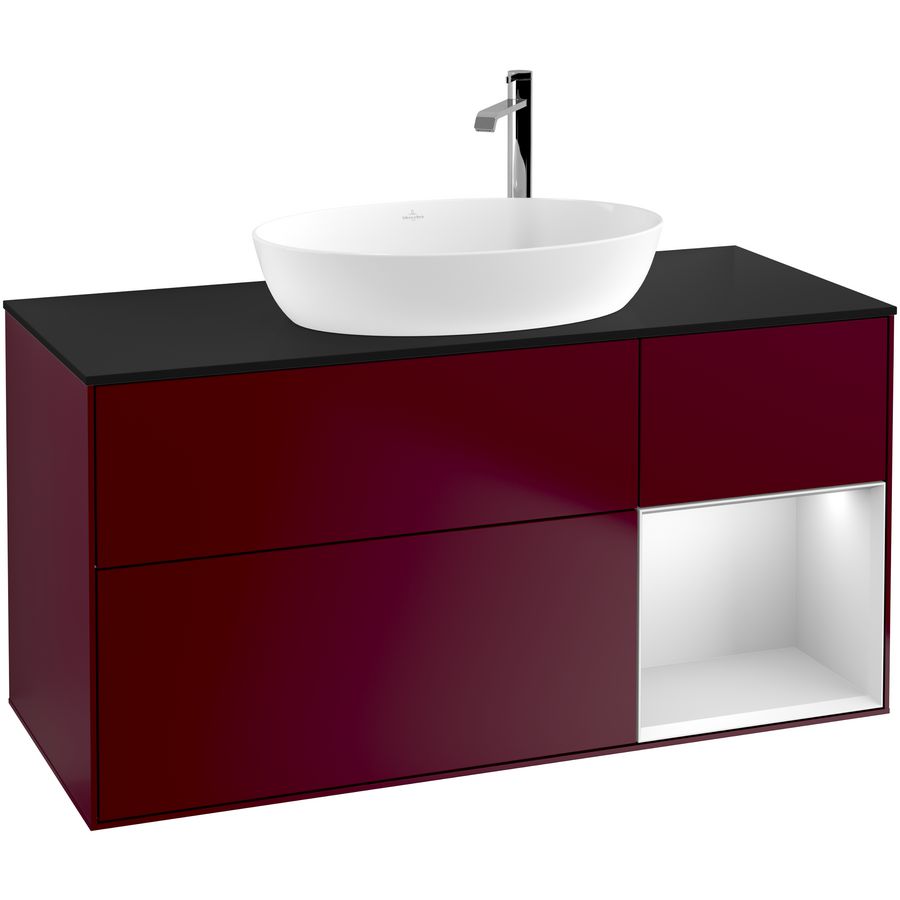 Wastafelonderkast Finion 1200x603x501mm Peony Matt Lacquer G952MTHB