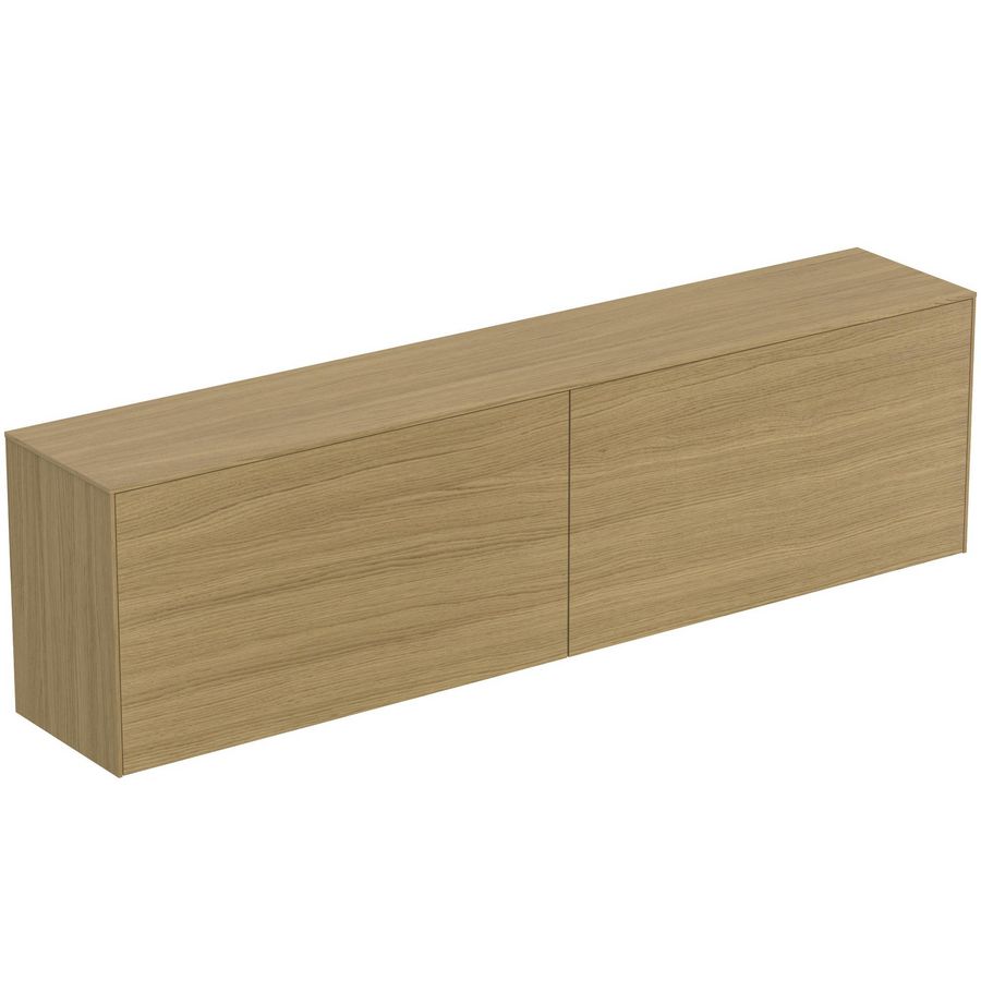 Conca wastafelmeubel 200x37x55cm 2 laden afdekblad zonder uitsnijding light oak