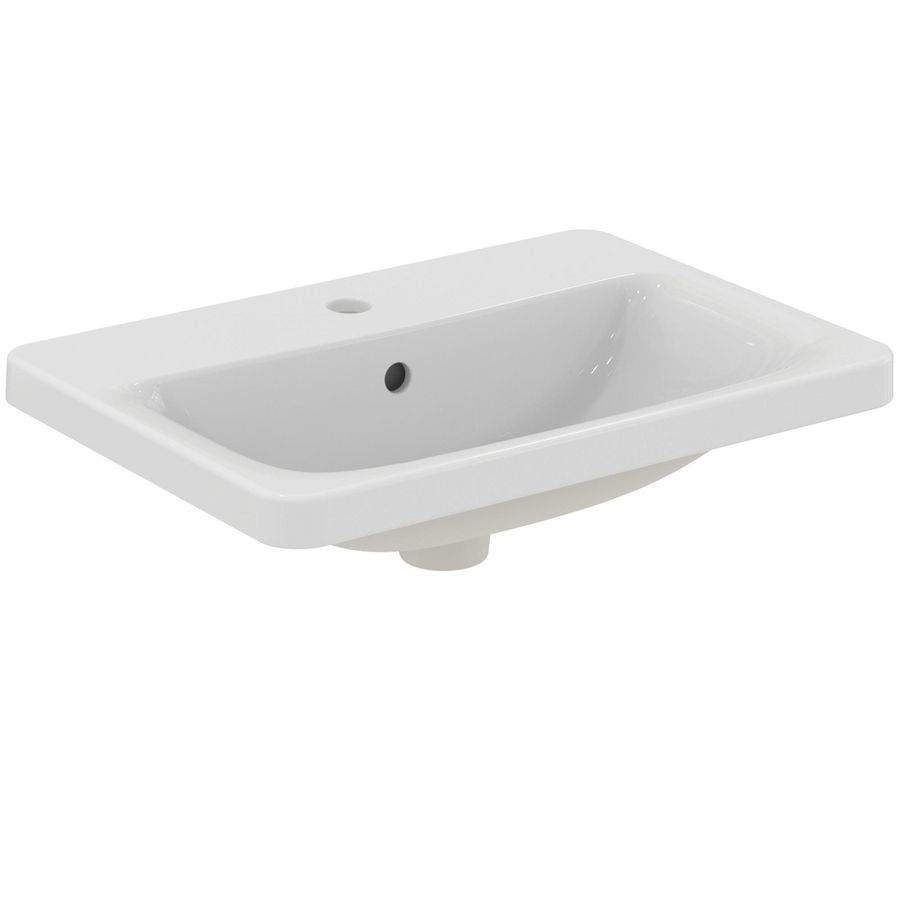 Inbouwwastafel Connect 580x430x175mm rechthoekig wit