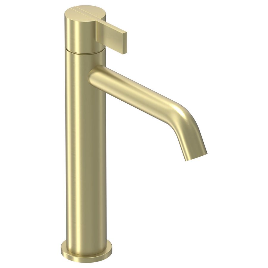 Wastafelmengkraan PACT M-size sprong 149mm coldstart geborsteld mat goud