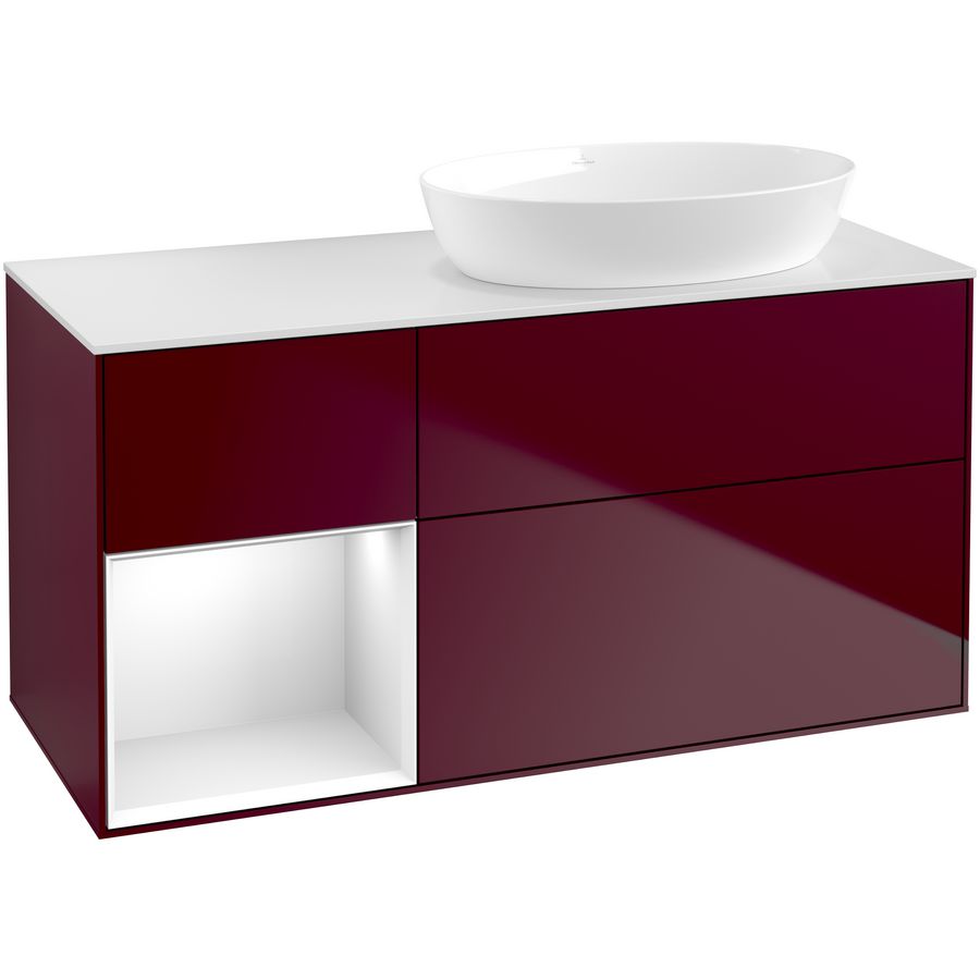 Wastafelonderkast Finion 1200x603x501mm Peony Matt Lacquer GA41GFHB