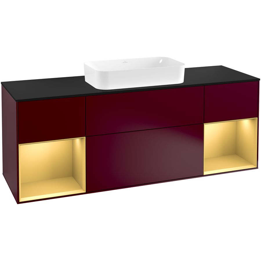 Wastafelonderkast Finion 1600x603x501mm Peony Matt Lacquer G332HFHB