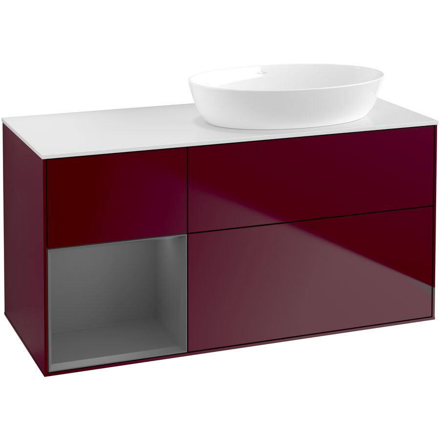 Wastafelonderkast Finion 1200x603x501mm Peony Matt Lacquer GA41GKHB