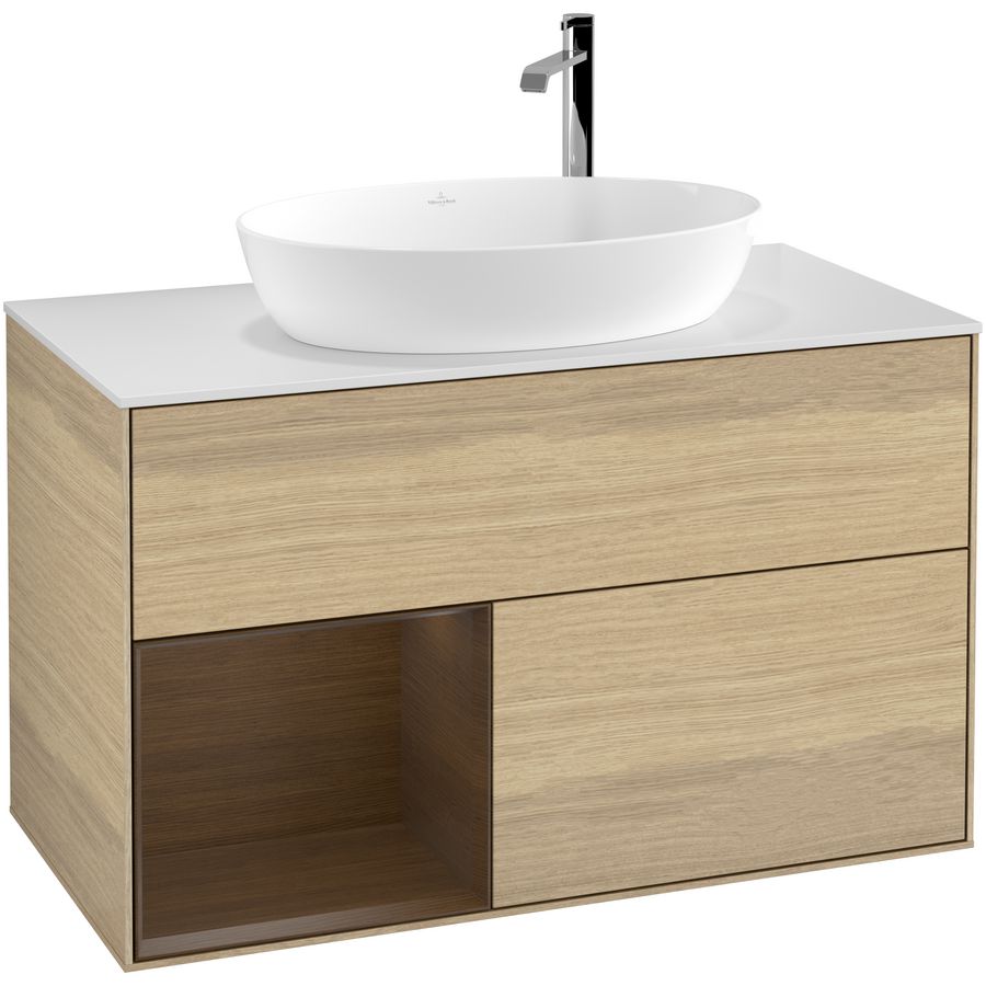 Wastafelonderkast Finion 1000x603x501mm Oak Veneer G891GNPC