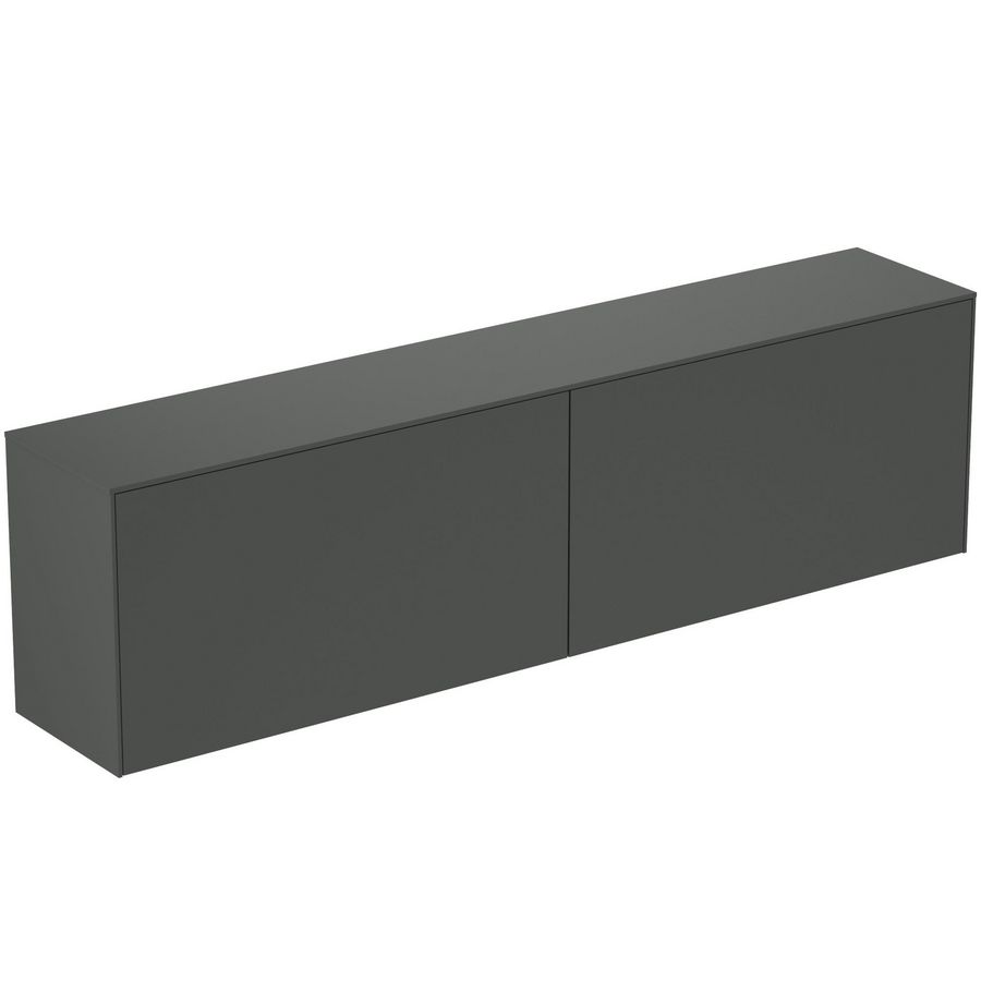 Conca wastafelmeubel 200x37x55cm 2 laden afdekblad zonder uitsnijding mat antraciet