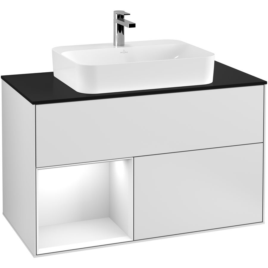 Wastafelonderkast Finion 1000x603x501mm White Matt Lacquer G362GFMT