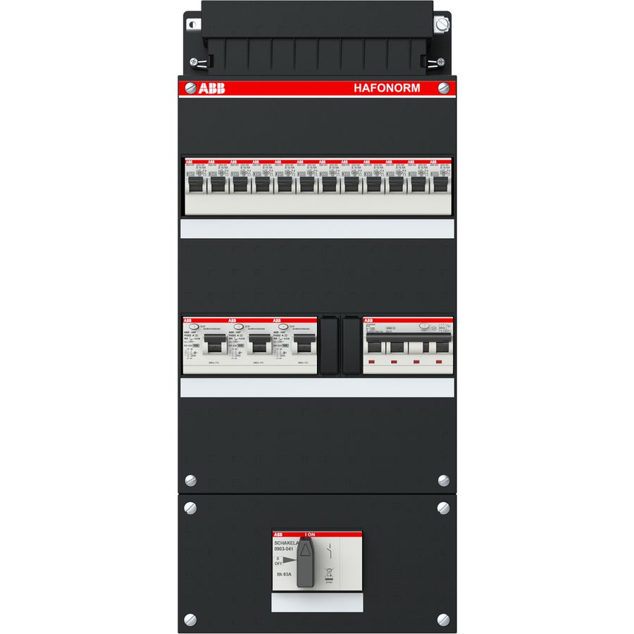 Groepenkast 12 groepen achter 3x 30mA 3-fase 1SPF006905F1768