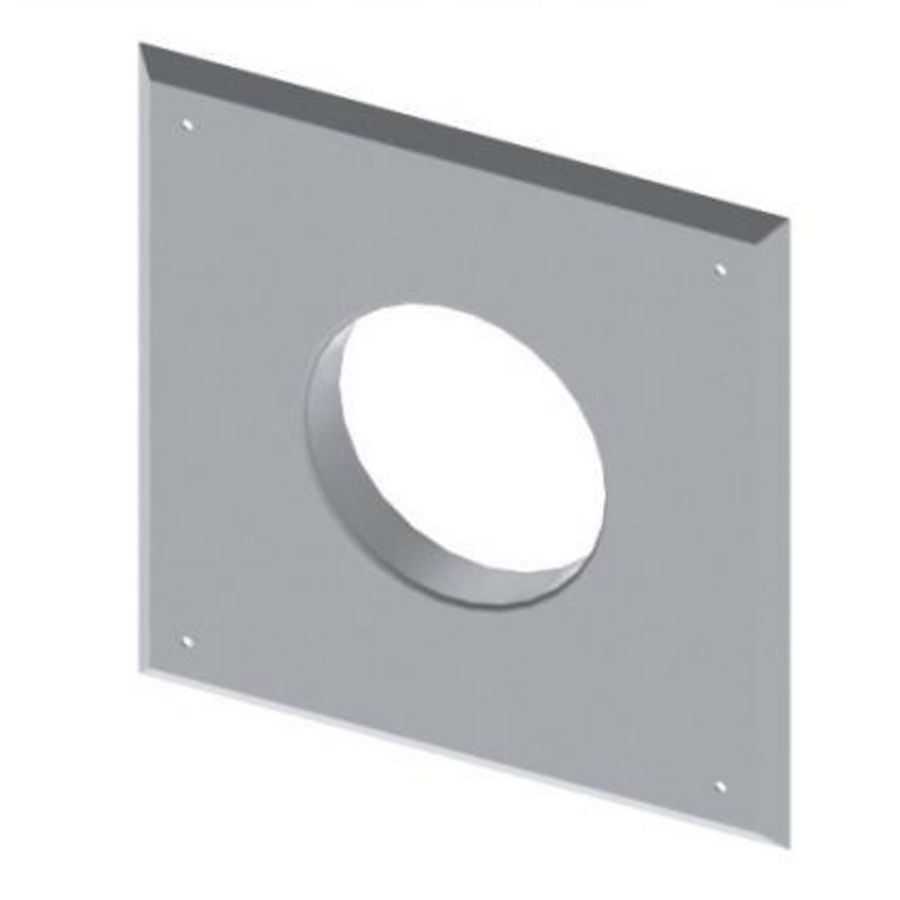 Rozet aluminium Ø100, 220x220mm, antraciet